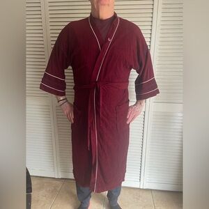 Vintage Christian Dior Monsieur Men’s Velour Robe One Size Bordeaux Burgundy